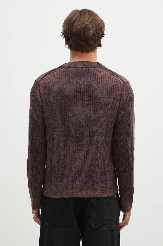 Odzież Paul Smith kardigan z domieszką wełny M1R.917Y.N02506 brązowy