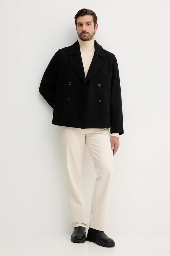 Sisley sweter z domieszką wełny 102HS2177 beżowy AW25