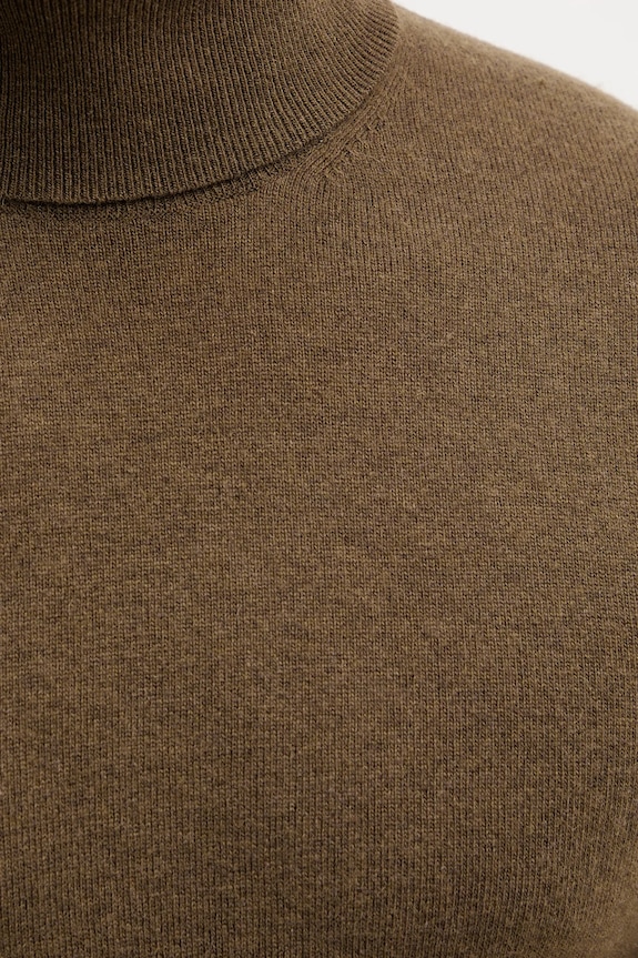 Svetr z vlněné směsi Sisley 102HS2177 zelená