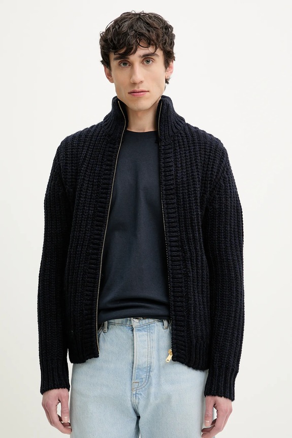 Superdry kardigan z domieszką wełny granatowy M6110592A.2TF