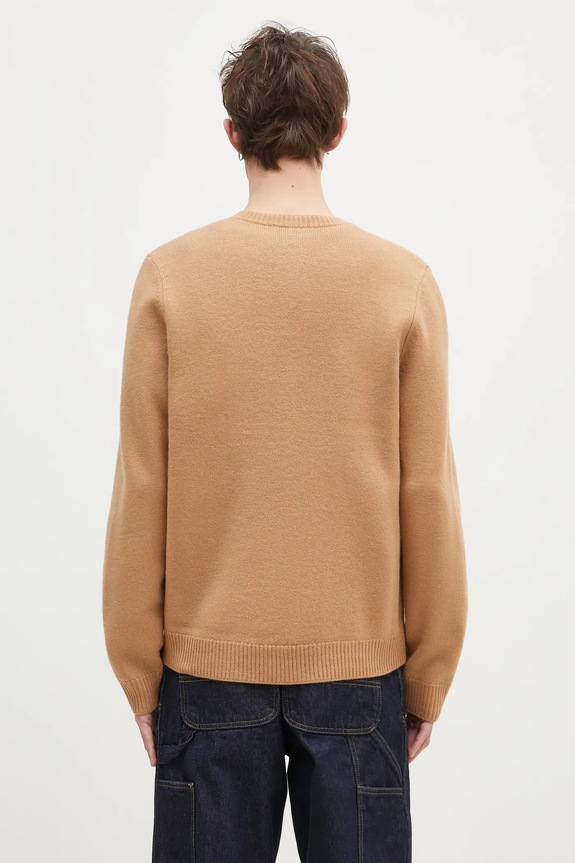 Îmbrăcăminte A.P.C. pulover de lana Pull Edward WVBDJ.H23059 maro
