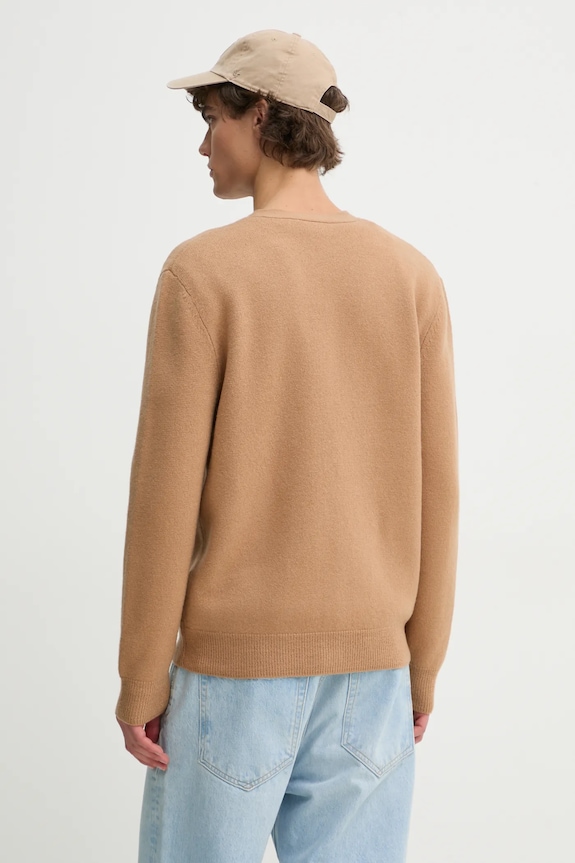 Îmbrăcăminte A.P.C. cardigan din lana kenny WVBDK.H22305 maro