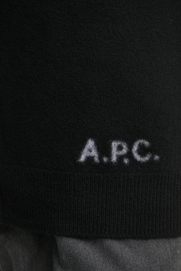 A.P.C. kardigan wełniany kenny WVBDK.H22305 czarny