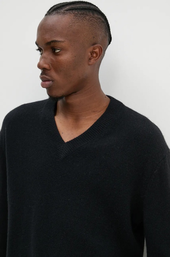 Vlnený sveter A.P.C. pull dany čierna WYAAD.M23380