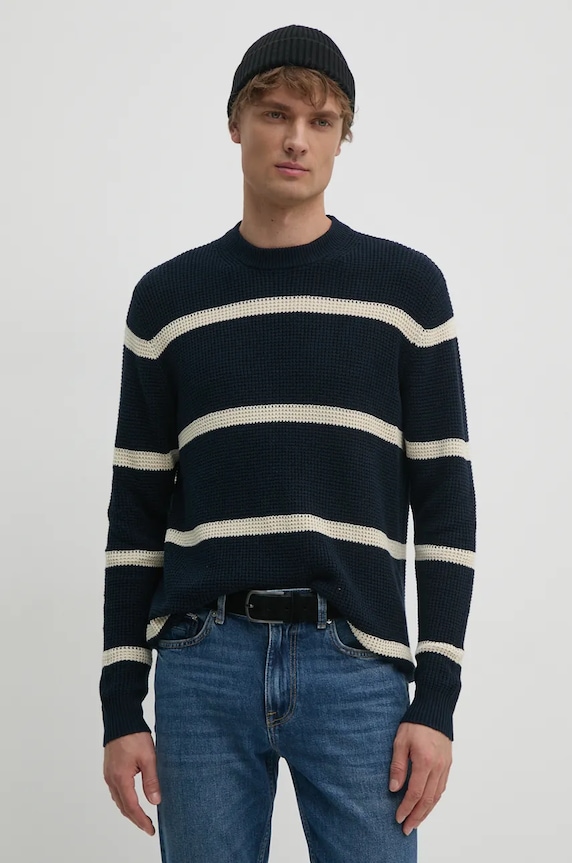 Pamučni pulover Pepe Jeans CAIRO Planet friendly mornarsko plava PM702444