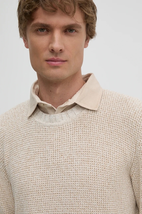 Βαμβακερό πουλόβερ Pepe Jeans COSTELLO μπεζ PM702452