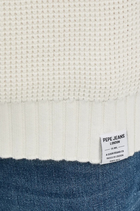 Βαμβακερό πουλόβερ Pepe Jeans COSTELLO PM702452 μπεζ