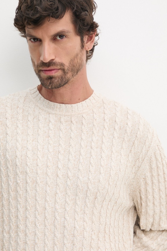 Pepe Jeans sweter bawełniany CHARLIE beżowy PM702453