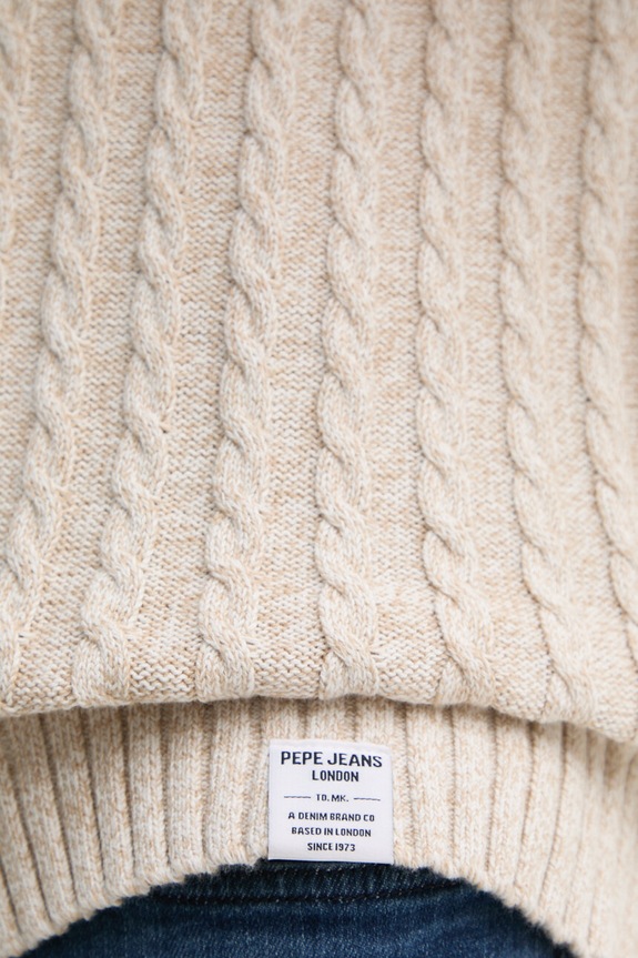 Pepe Jeans sweter bawełniany CHARLIE PM702453 beżowy