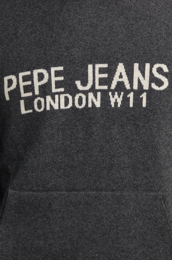 Pulover s dodatkom vune Pepe Jeans CARSON siva PM702459
