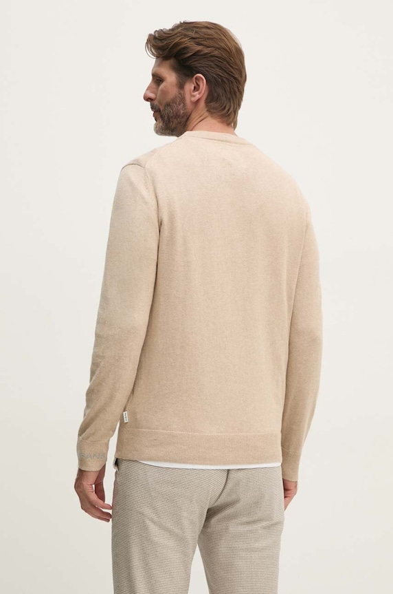 Ruházat Pepe Jeans gyapjúkeverék pulóver NEW ANDRE CREW NECK PM702469 bézs