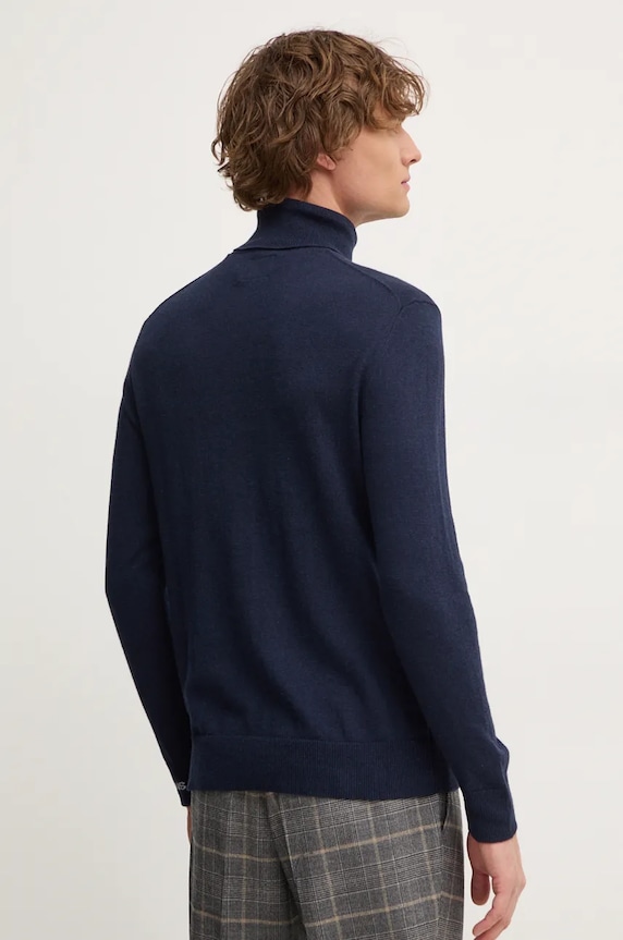 Oblečenie Sveter s prímesou vlny Pepe Jeans NEW ANDRE TURTLE NECK PM702470 tmavomodrá