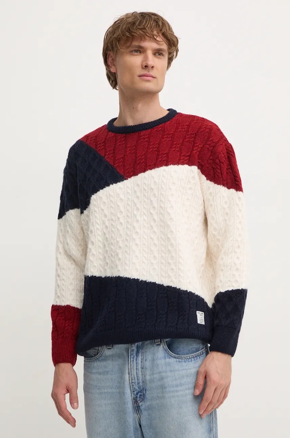Pulover Pepe Jeans COURT okrugli bež PM702475