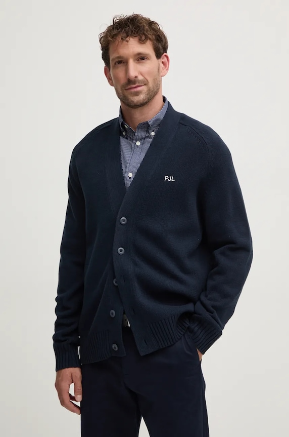 Pepe Jeans kardigan CHELSEA aplikacja granatowy PM702476