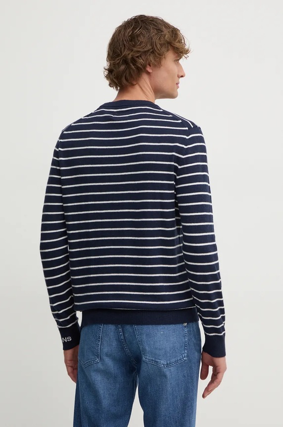 Îmbrăcăminte Pepe Jeans pulover din amestec de lana NEW ANDRE STRIPES PM702479 bleumarin