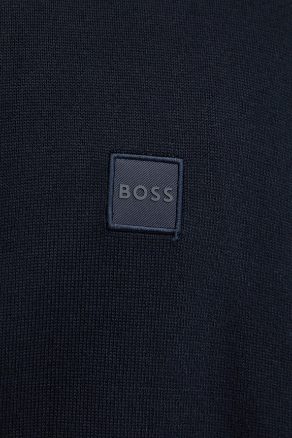Sveter s prímesou kašmíru Boss Orange Akiro_S tmavomodrá 50527573