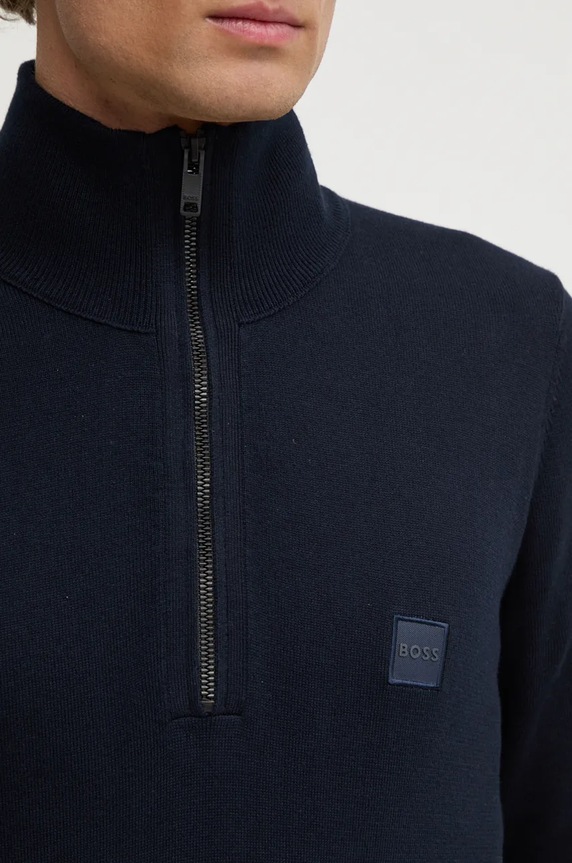 Pulover s dodatkom vune Boss Orange Kanobix_S 50527585 mornarsko plava