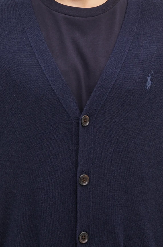 Polo Ralph Lauren kardigan wełniany RWS-Longsleeve granatowy 710946144