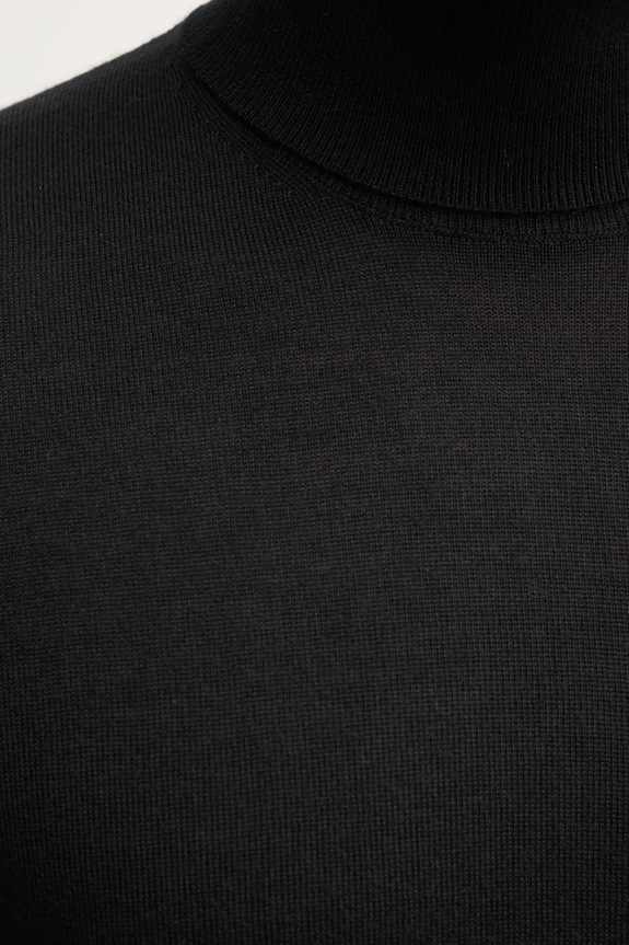 Sisley sweter wełniany 11BAS200A czarny