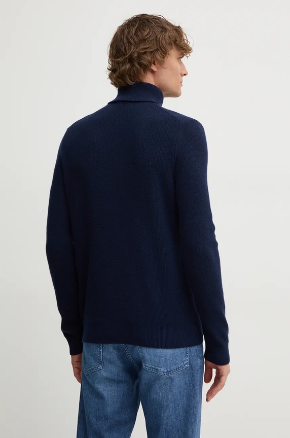 Odzież Sisley sweter wełniany 1044S2007 granatowy