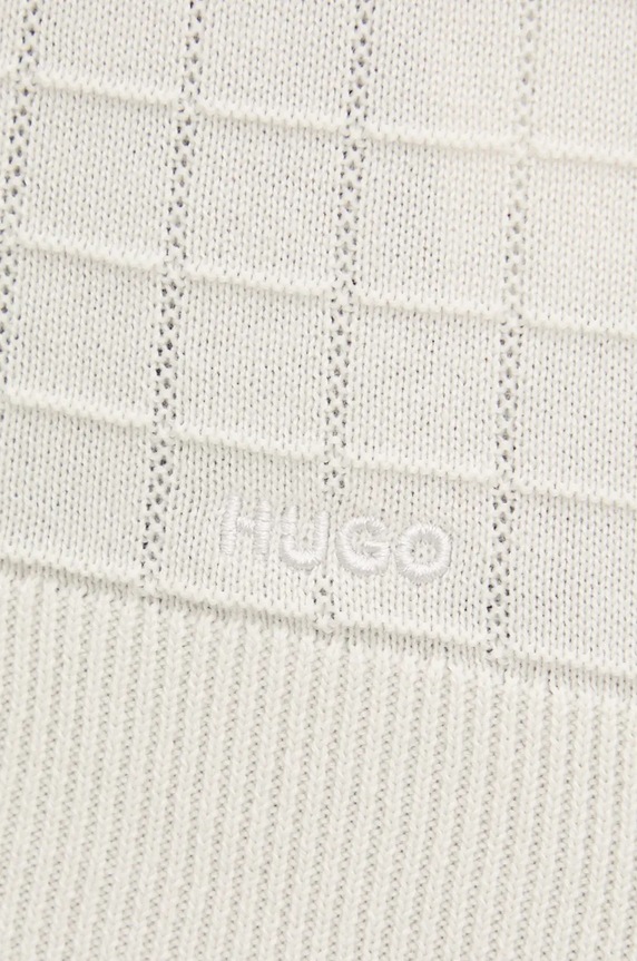 HUGO sweter bawełniany 50524546 beżowy