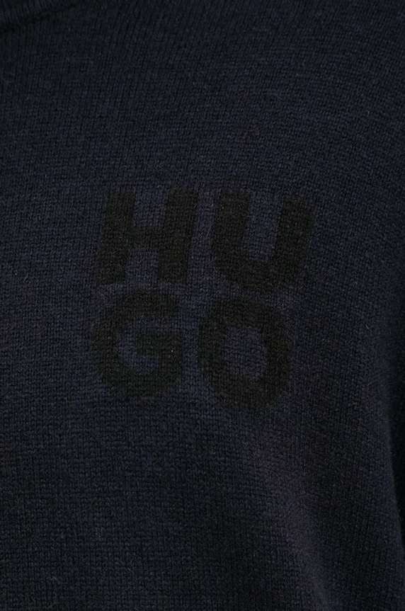 Вовняний светр HUGO 50527327 темно-синій
