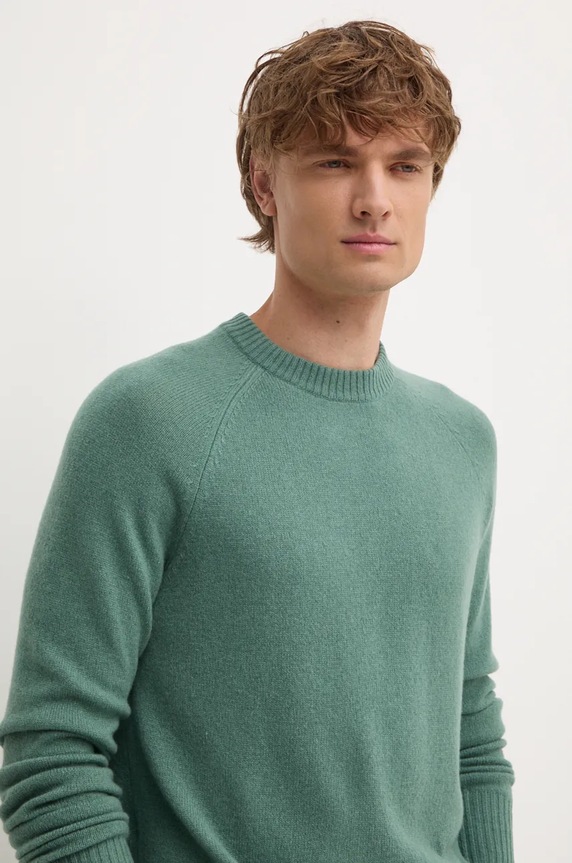 Calvin Klein sweter wełniany zielony K10K113388