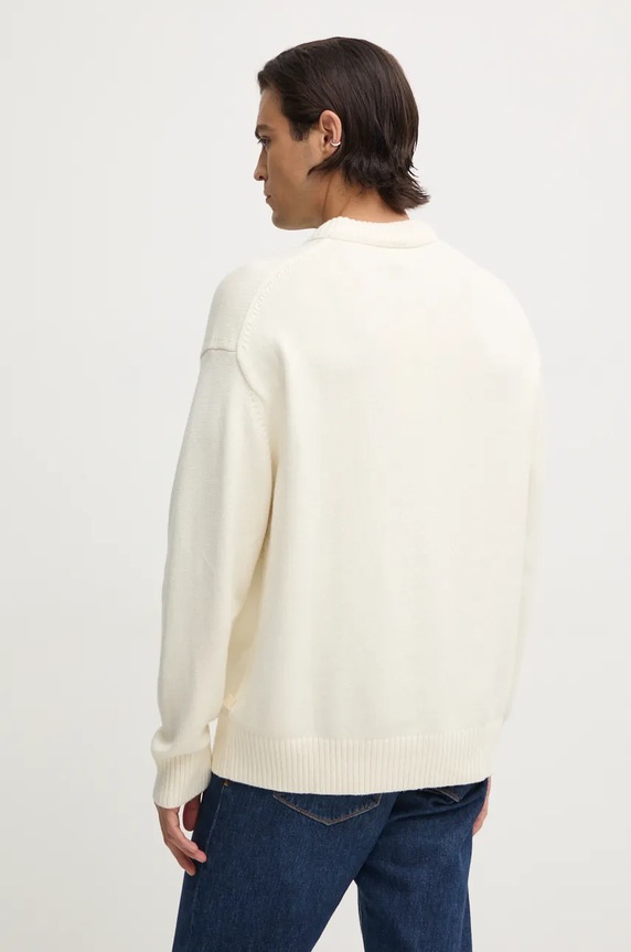 Дрехи Пуловер с вълна Calvin Klein Jeans J30J326195 бежов