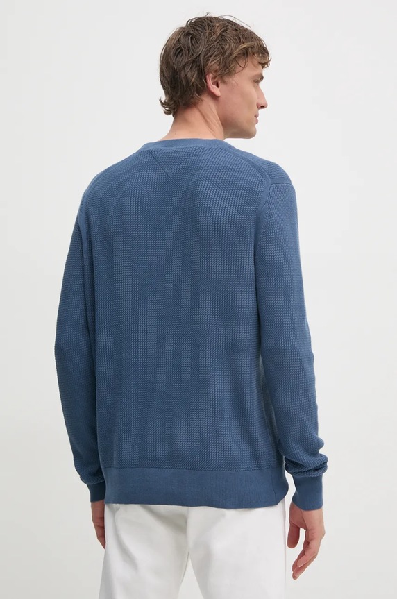 Odzież Tommy Hilfiger sweter bawełniany MW0MW36525 niebieski