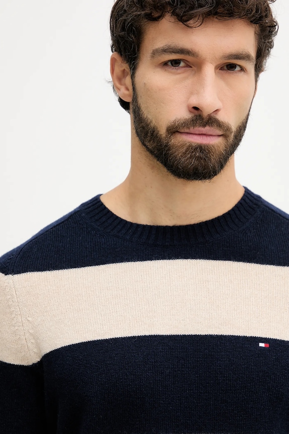 Tommy Hilfiger sweter granatowy MW0MW36535