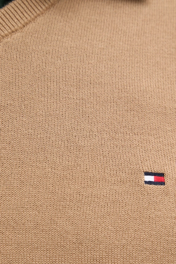 Tommy Hilfiger pulover bărbați de bumbac MW0MW14745 maro