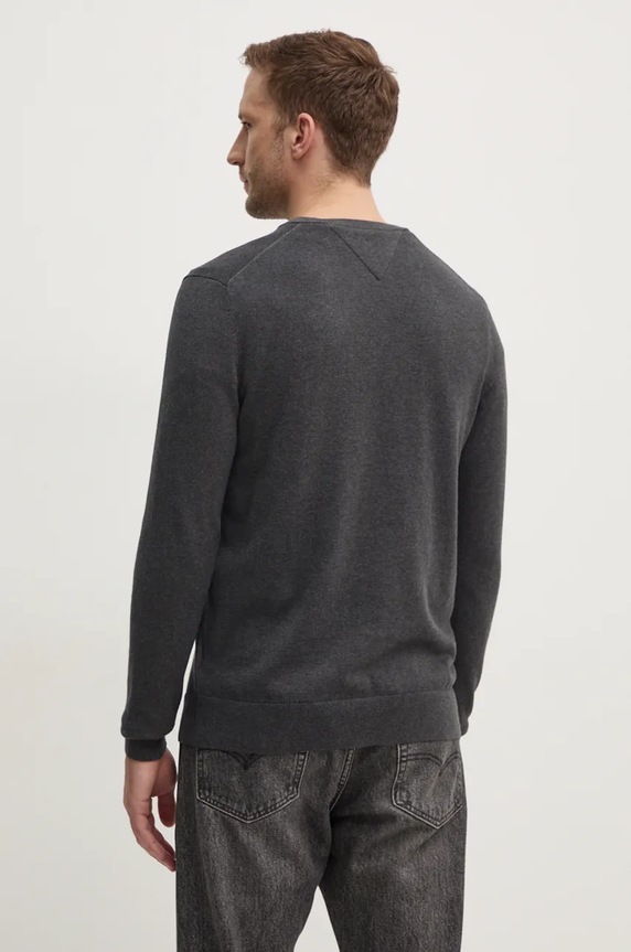 Oblečenie Tommy Hilfiger sveter pánsky bavlnený MW0MW14745 sivá
