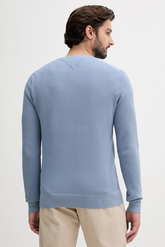 Odzież Tommy Hilfiger sweter męski bawełniany MW0MW36347 niebieski