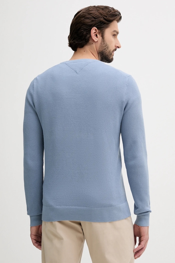 Odzież Tommy Hilfiger sweter męski bawełniany MW0MW36347 niebieski