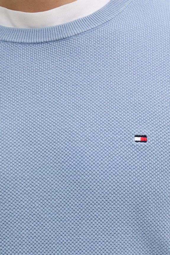 Tommy Hilfiger sweter męski bawełniany MW0MW36347 niebieski
