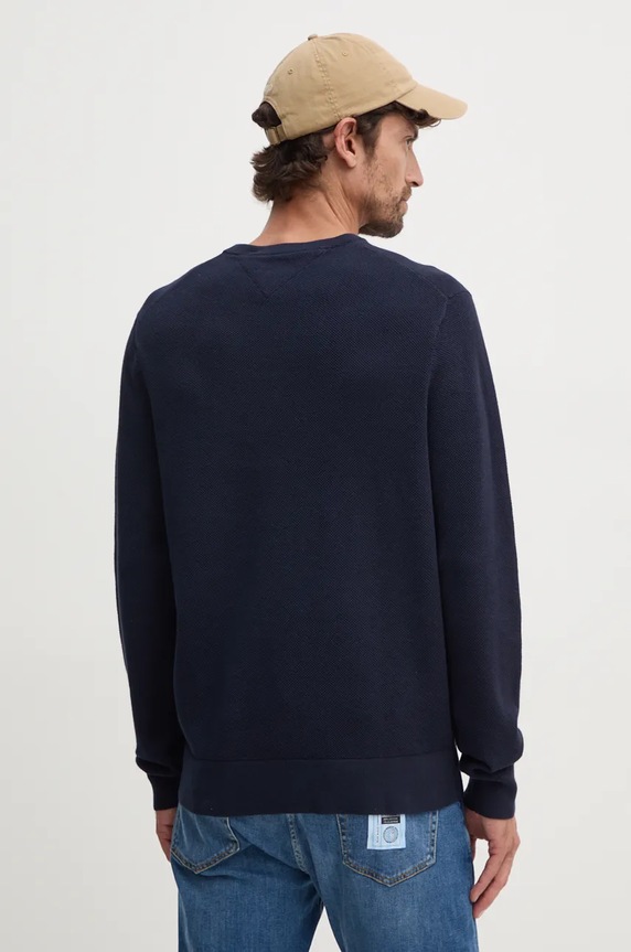 Odzież Tommy Hilfiger sweter męski bawełniany MW0MW36347 granatowy