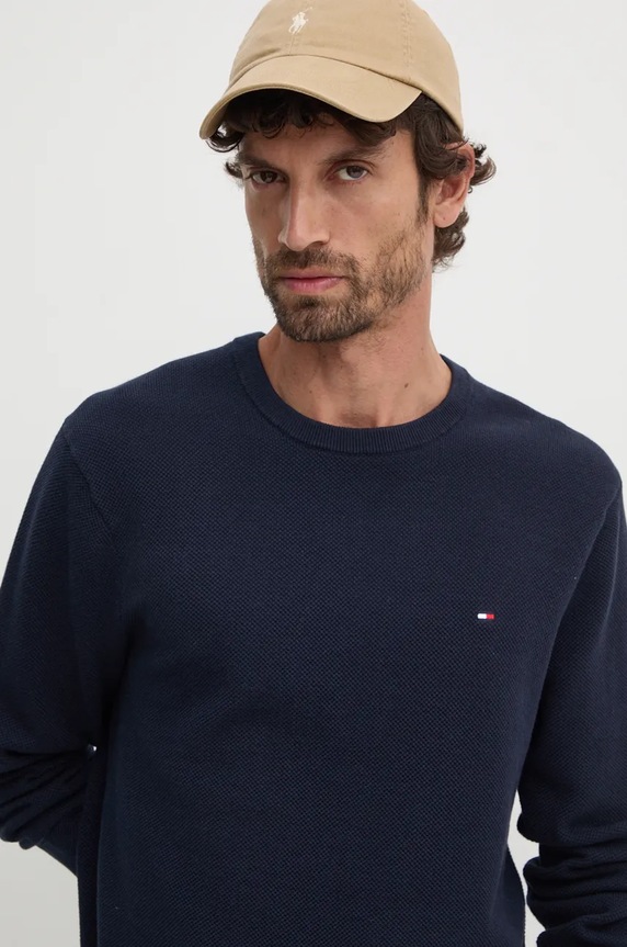 Tommy Hilfiger sweter męski bawełniany granatowy MW0MW36347