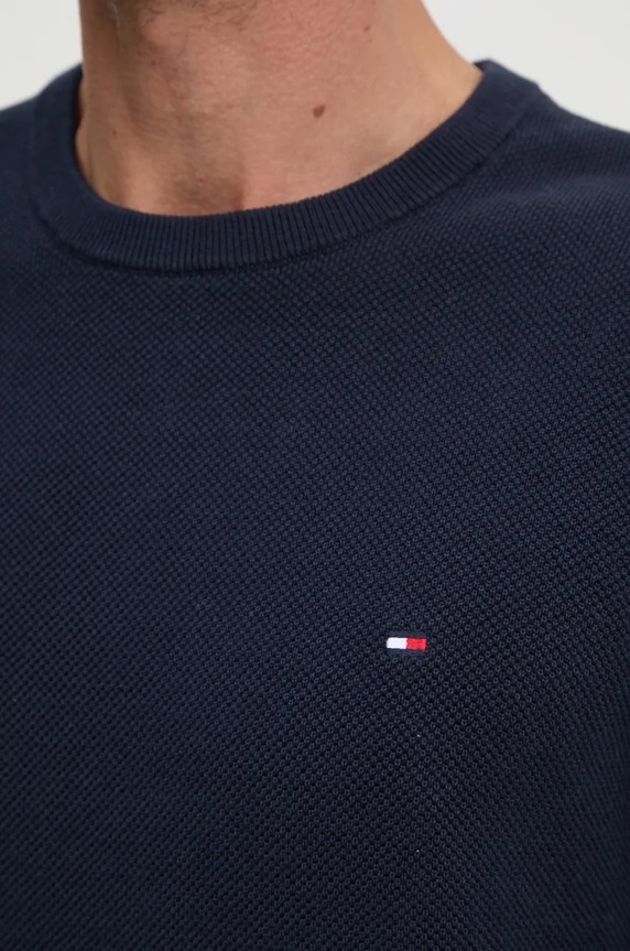 Tommy Hilfiger sweter męski bawełniany MW0MW36347 granatowy