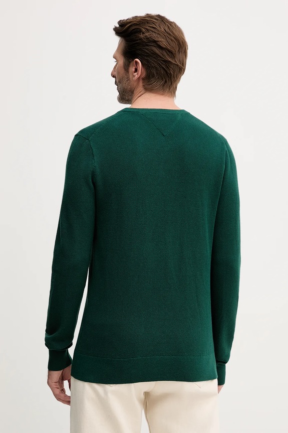 Odzież Tommy Hilfiger sweter męski bawełniany MW0MW36347 turkusowy
