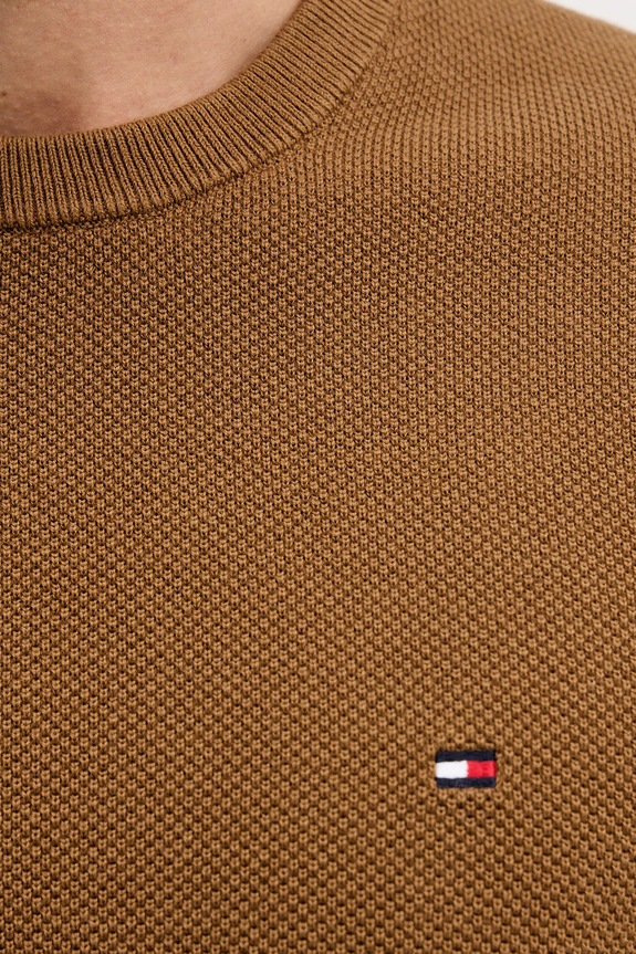 Tommy Hilfiger sweter męski bawełniany MW0MW36347 brązowy