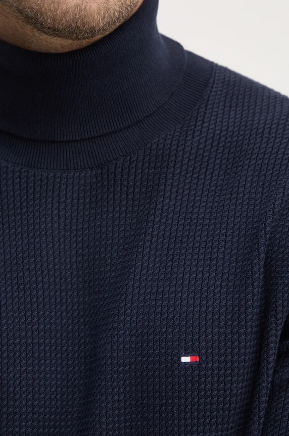 Tommy Hilfiger sweter bawełniany MW0MW36526 granatowy