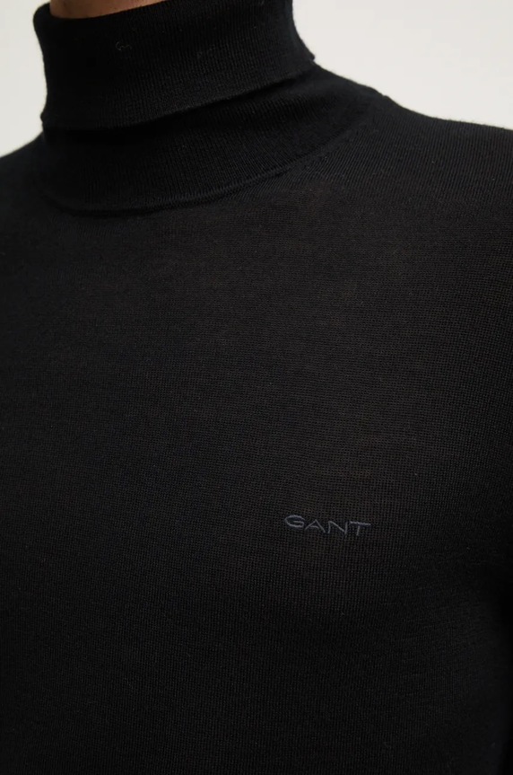 Gant sweter wełniany 8050207 czarny