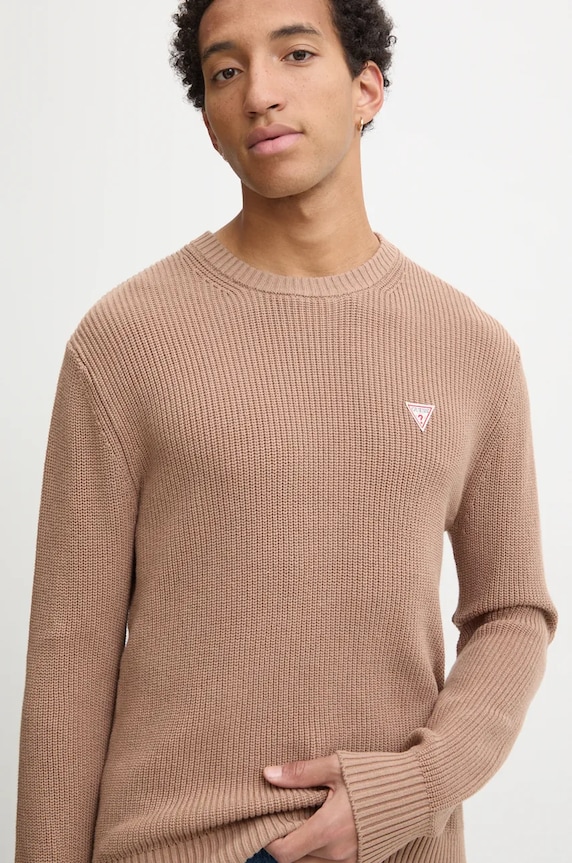 Bavlnený sveter Guess Jeans bavlna béžová M4BR30.Z3HM1