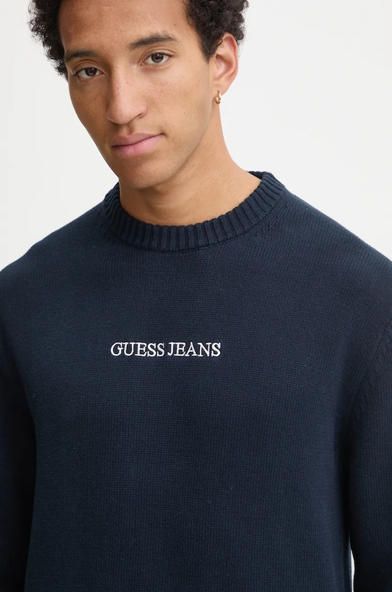 Хлопковый свитер Guess Jeans тёмно-синий M4BR31.Z3HM1