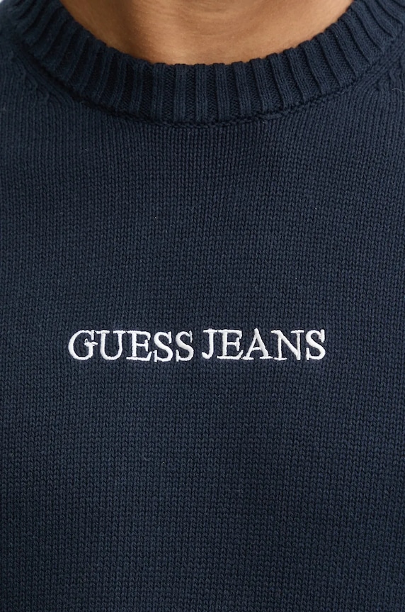 Хлопковый свитер Guess Jeans M4BR31.Z3HM1 тёмно-синий