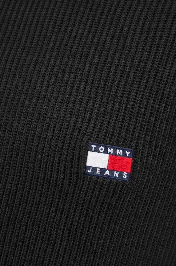 Tommy Jeans pulover din amestec de lana negru DM0DM19434