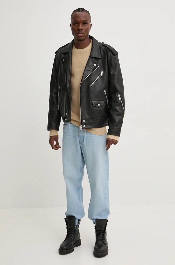 Tommy Jeans pulóver DM0DM19438 barna AW24