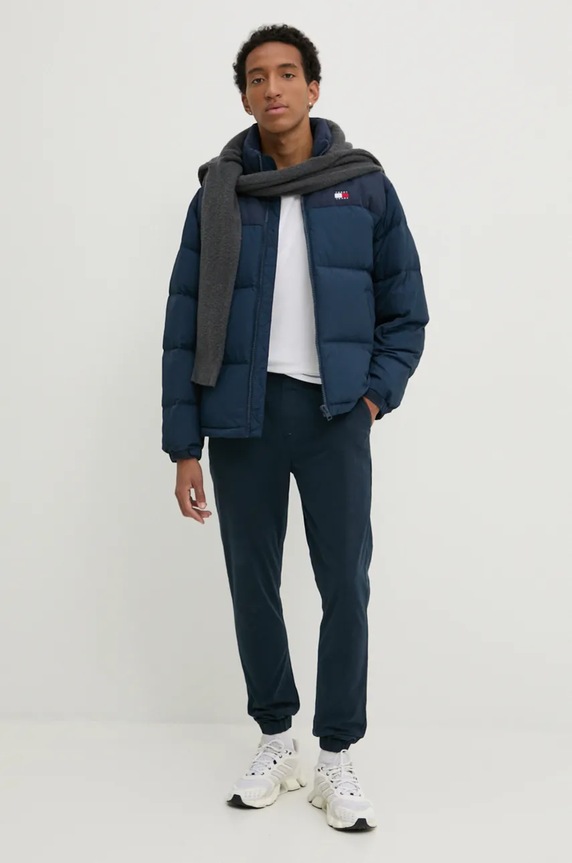 Pulover s dodatkom vune Tommy Jeans DM0DM19439 siva AW24