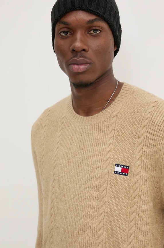 Tommy Jeans sweter brązowy DM0DM19440