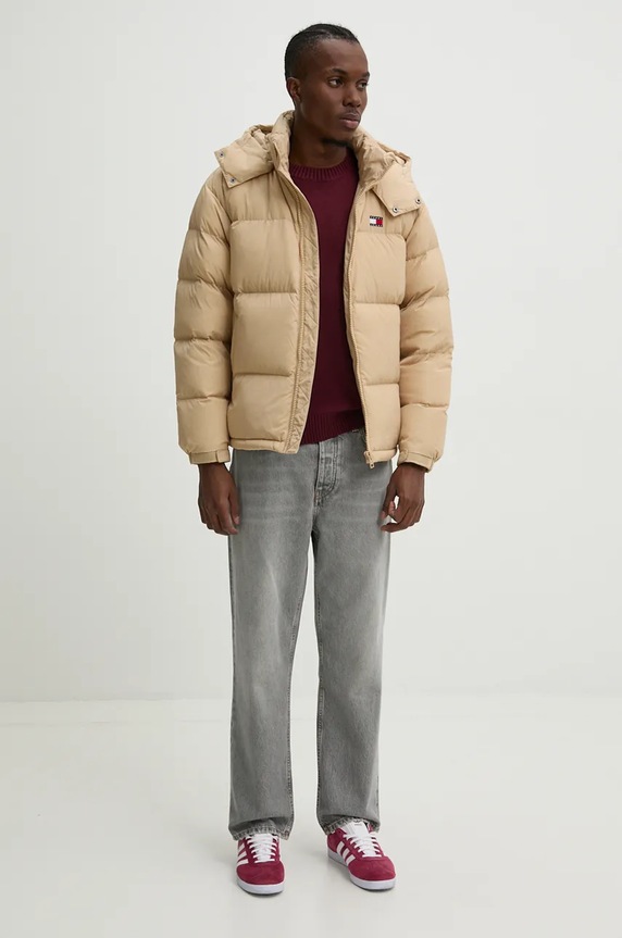 Tommy Jeans sweter z domieszką wełny DM0DM20706 bordowy AW24